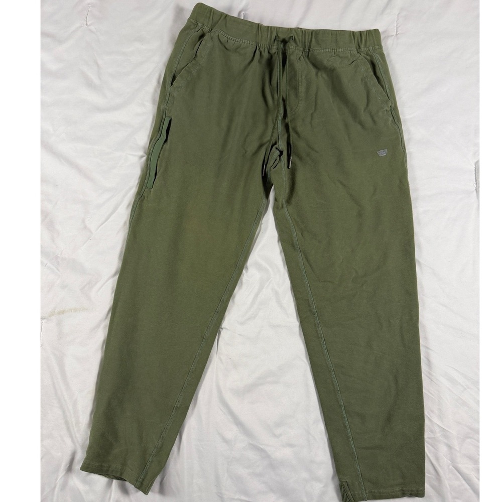 Mack Weldon Ace Sweatpants Mens Medium Olive Green Joggers Cotton Blend RN137077